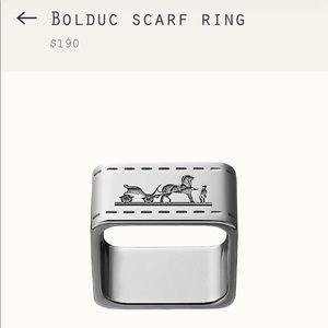 NIB Hermès Bolduc scarf ring